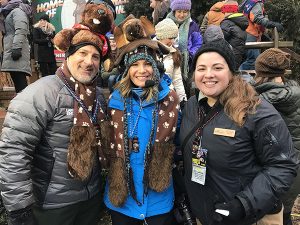 Jim Cantore, Jen Carfagno, and author Danielle Taylor 